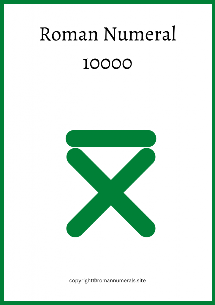 Free Printable Roman Numeral 10000 Chart
