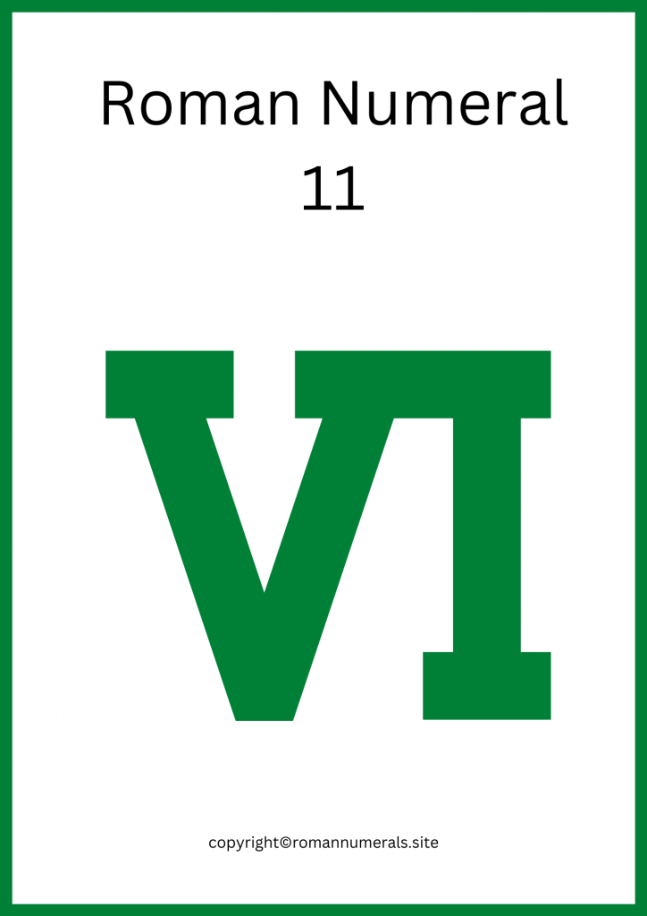 Free Printable Roman Numeral 11 Chart