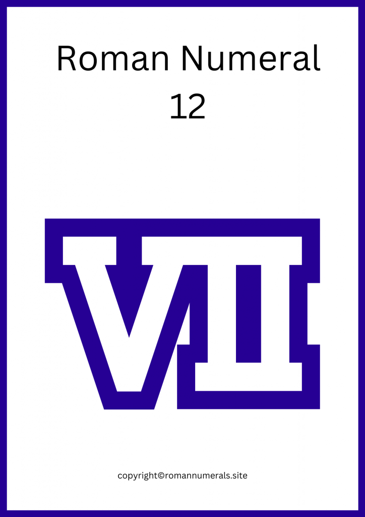 How to write 12 in roman numerals