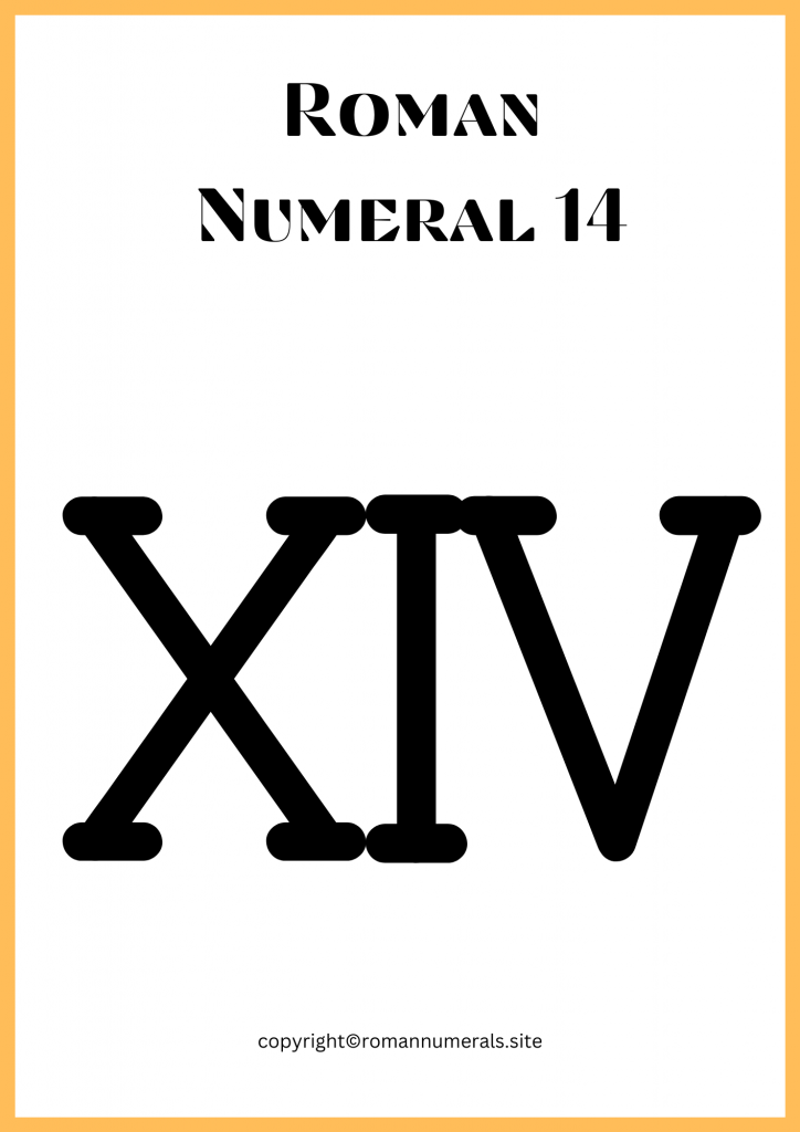 How to write 14 in roman numerals