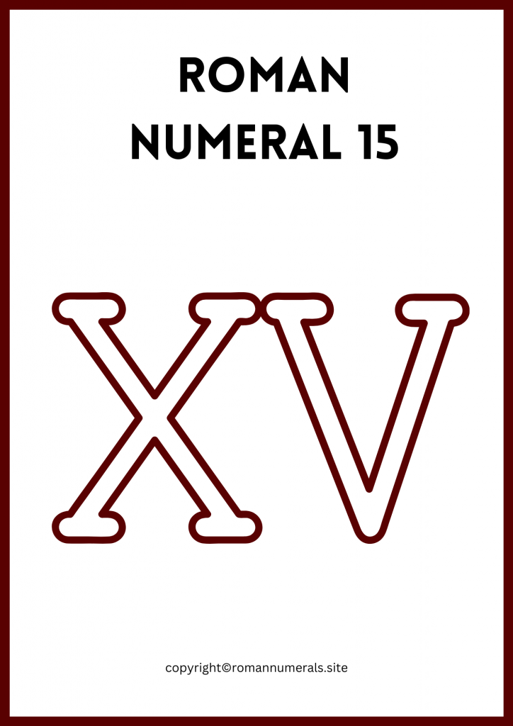 How to write 15 in roman numerals