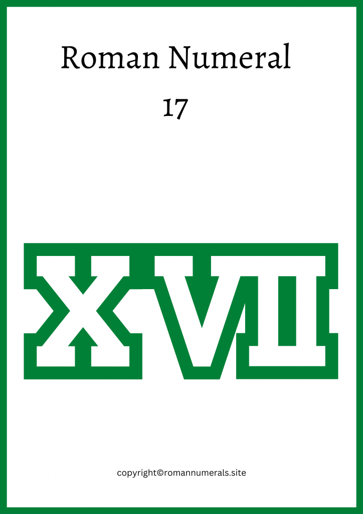How to write 17 in roman numerals
