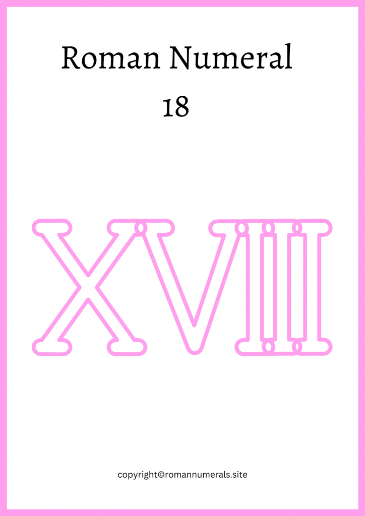 How to write 18 in roman numerals