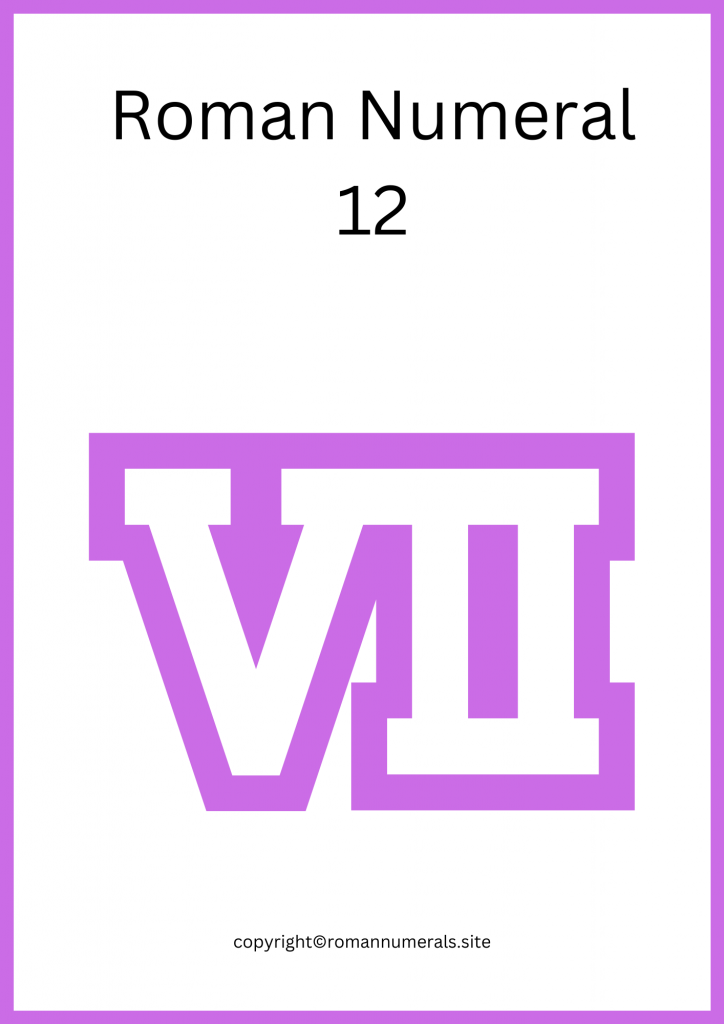 Roman Numeral 12