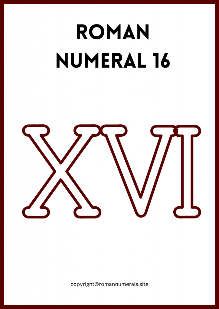 Roman Numeral 16