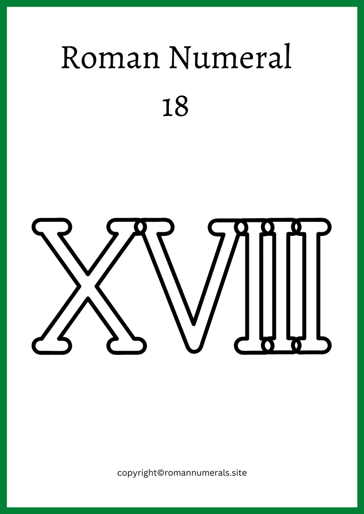 Roman Numeral 18