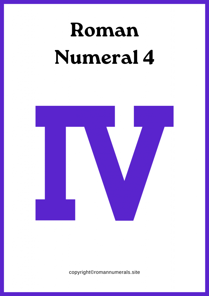 Roman Numeral 4
