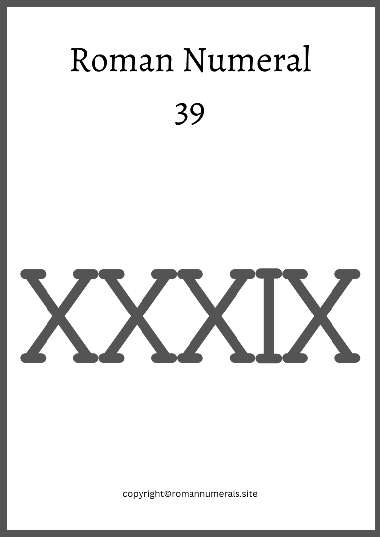 roman-numeral-thirty-nine-roman-numerals