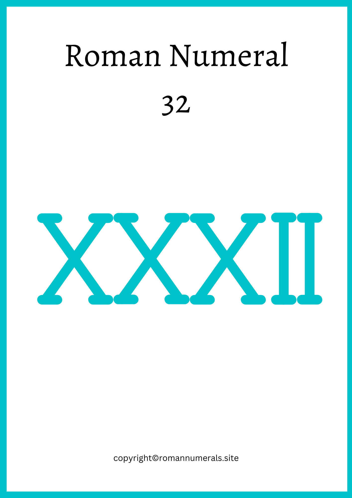 roman-numeral-thirty-two-roman-numerals