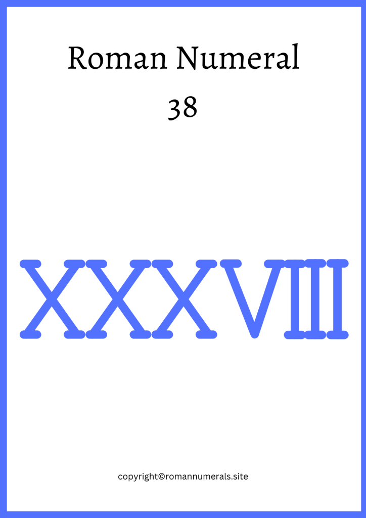 Roman Number 38