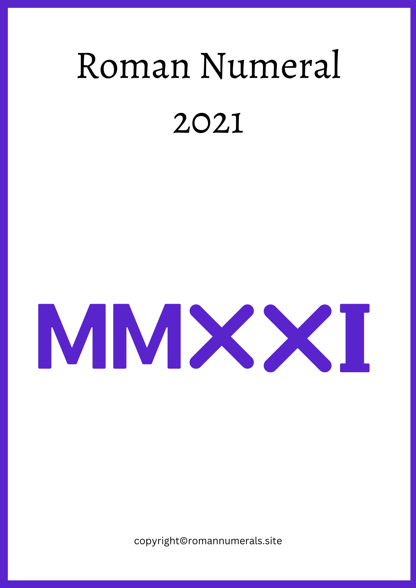 How Do You Write 2021 In Roman Numerals