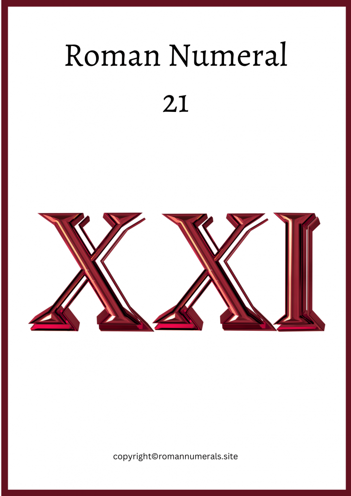 Roman Numeral 21