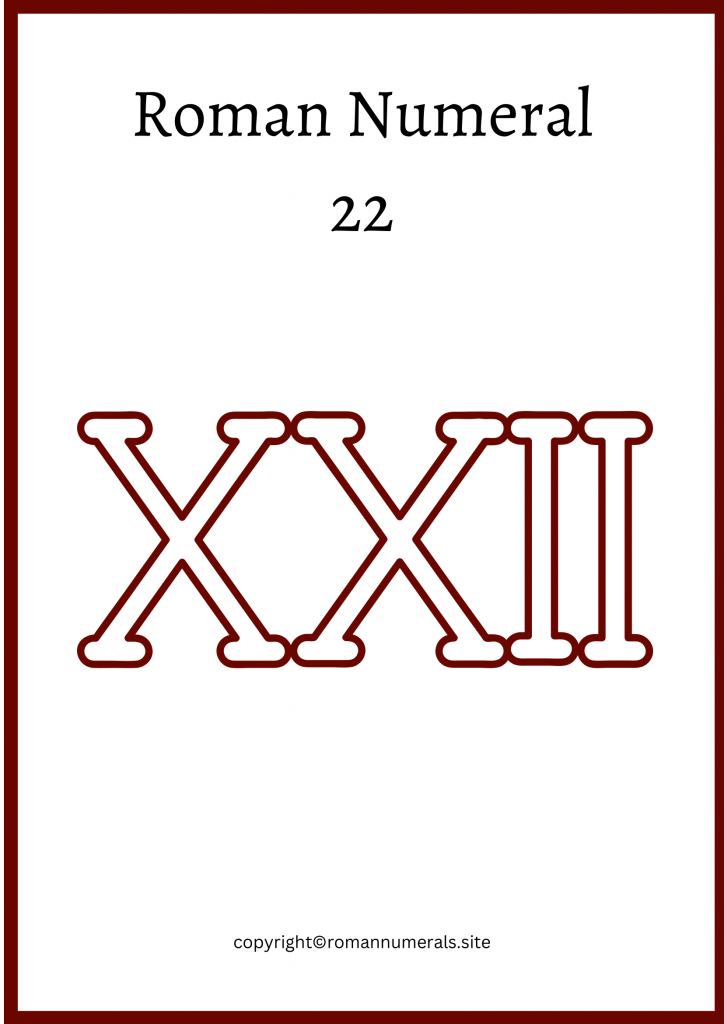 Roman Numeral 22