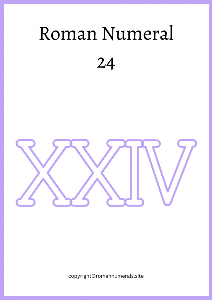 Roman Numeral 24