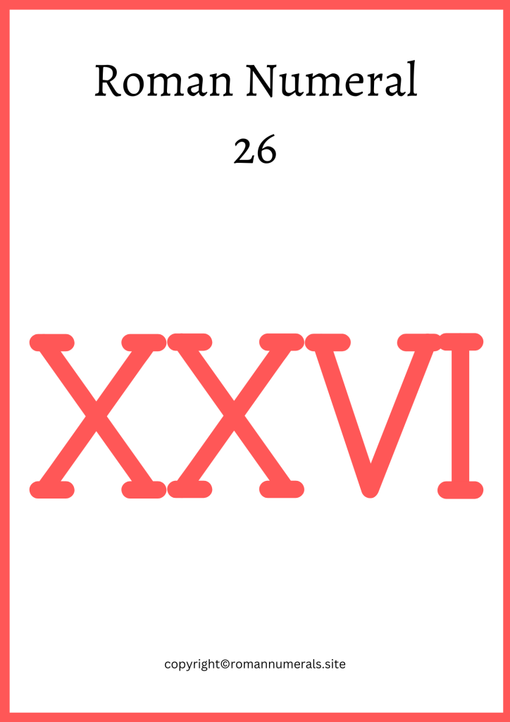 Roman Numeral 26