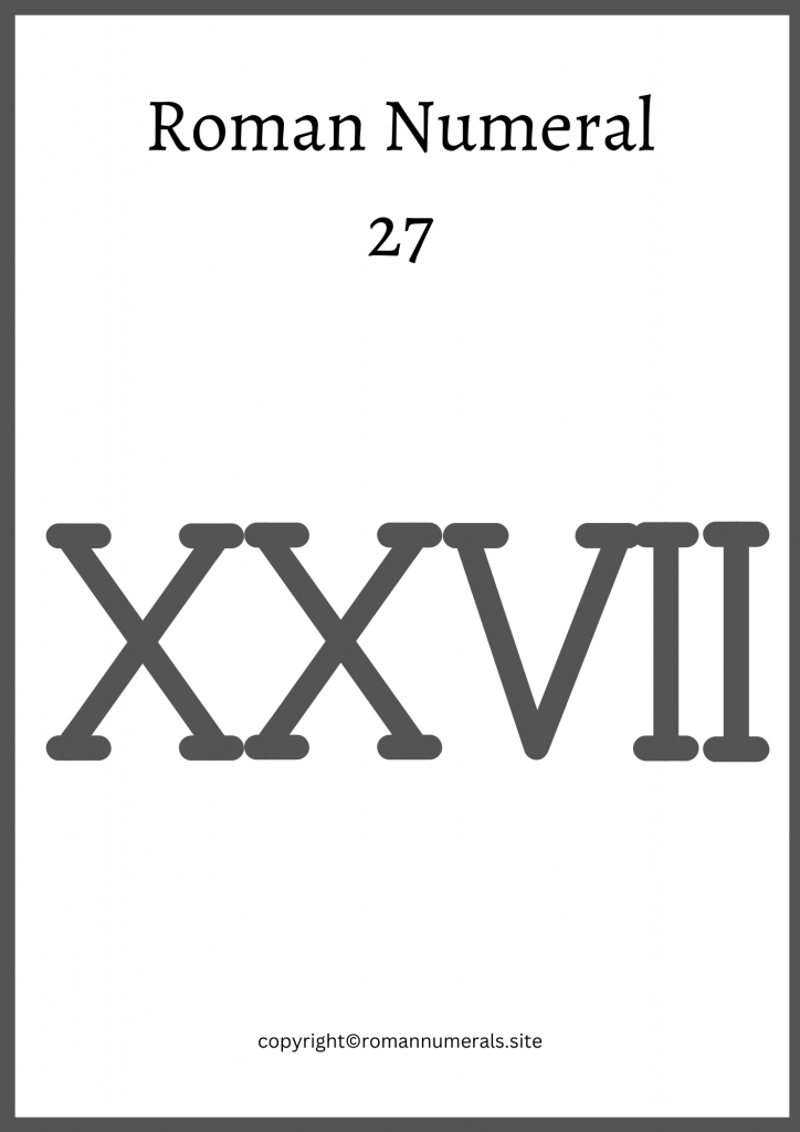 Roman Numeral 27