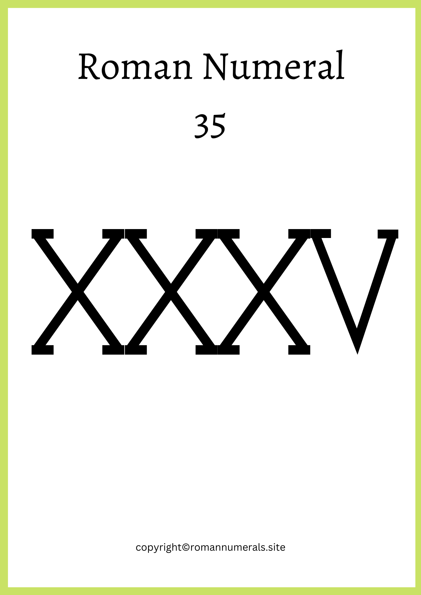 roman-numeral-thirty-five-roman-numerals